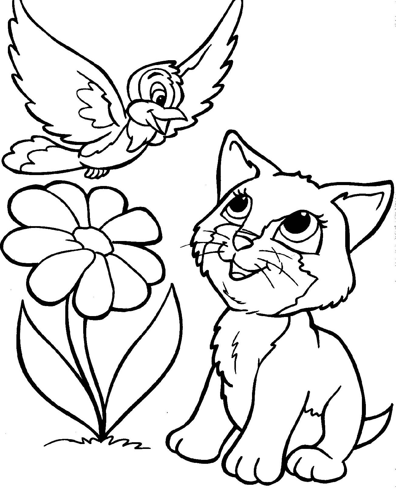 1324x1632 Vogel En Kat Coloring Pages Kids Stamps Digi Stamps