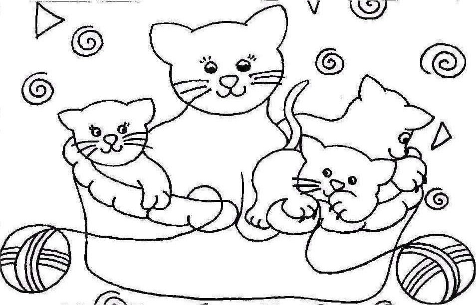 954x612 Free Printable Cat Coloring Pages For Kids