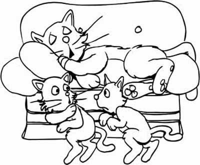 400x330 Cat Coloring Pages From Kittens To Big Cats, Small Cats And Fat Cats