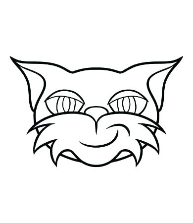 390x450 Cat Head Colouring Page Coloring Of A In The Hat Cute Pages Free