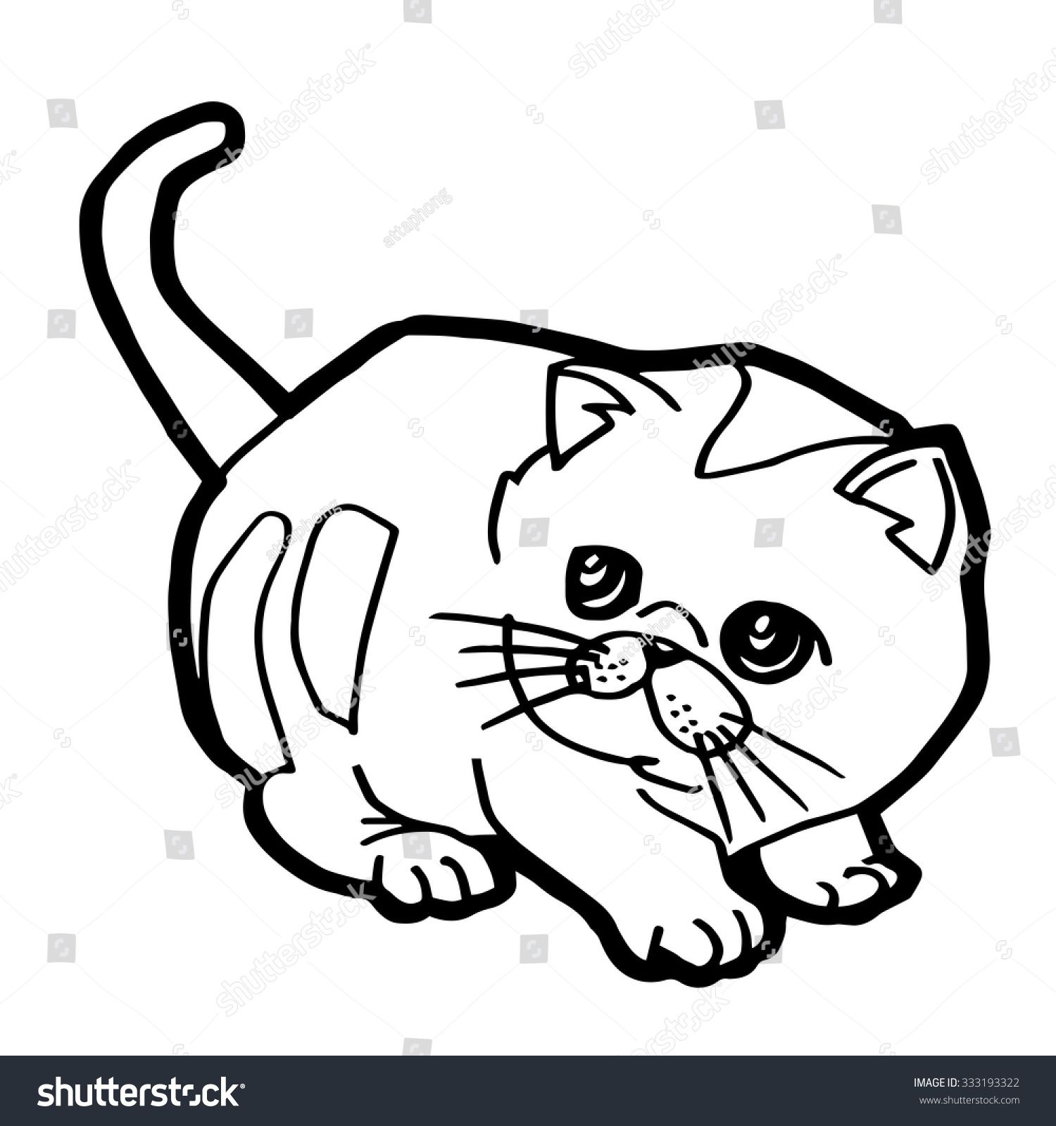 1500x1600 Shocking Cat Coloring Page Vector Stock Of Head Inspiration
