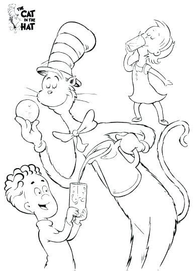 386x540 Cat In The Hat Coloring Page Cat And The Hat Coloring Pages Cat