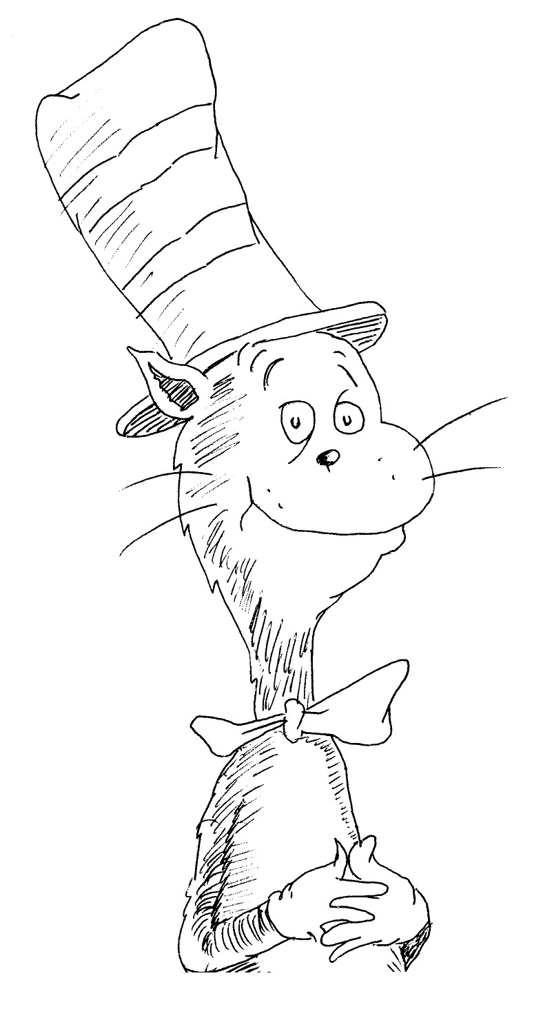 804x1464 Cat In The Hat Coloring Pages