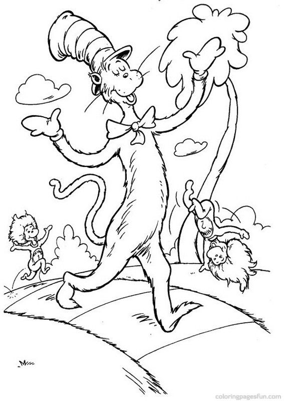 567x800 Dr Seuss The Cat In The Hat Coloring Pages Projects To Try
