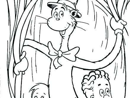 440x330 Cat And The Hat Coloring Pages Cat In The Hat Coloring Pages As