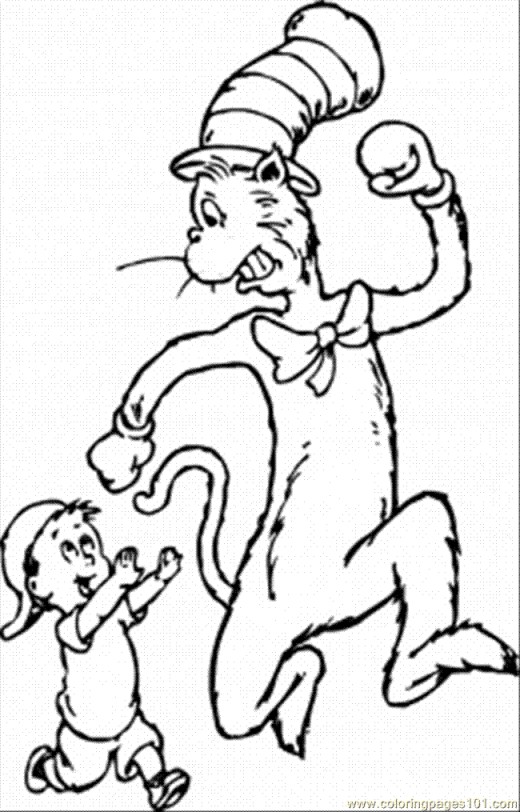 520x812 Trendy Design Ideas Cat In The Hat Coloring Page Dr Seuss Coloring