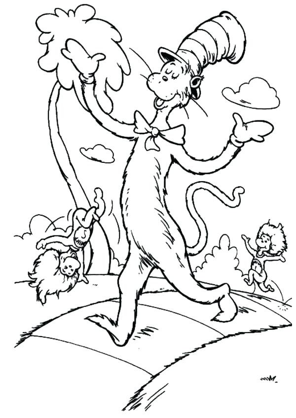 600x847 Cat In The Hat Coloring Pages