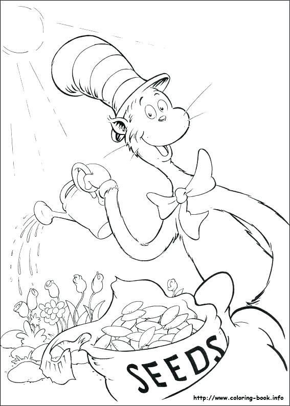 567x794 Cat In The Hat Color Pages Coloring Pages Fun Coloring Pages Cat