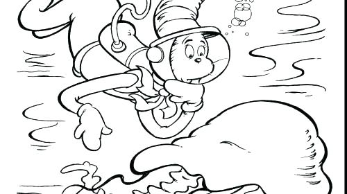 500x280 Cat In Hat Color Pages Cat Hat Coloring Page Pages