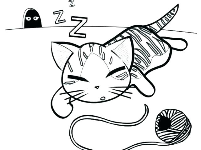 640x480 Coloring Page Of A Cat Kitten Coloring Pages For Kids Appealing