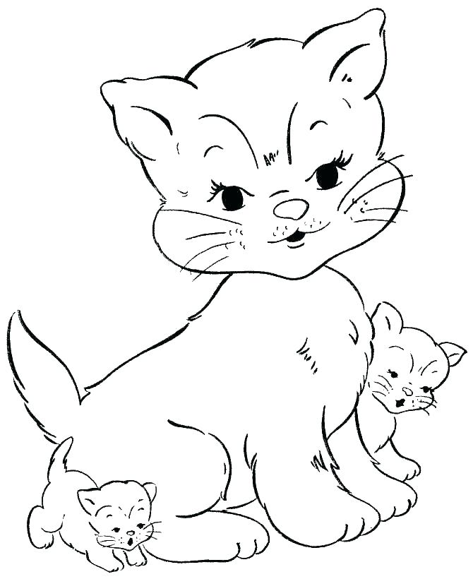670x820 Coloring Page Of A Cat