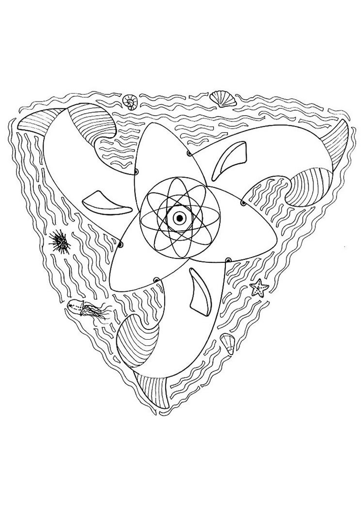749x1060 Cat Mandala Coloring Pages