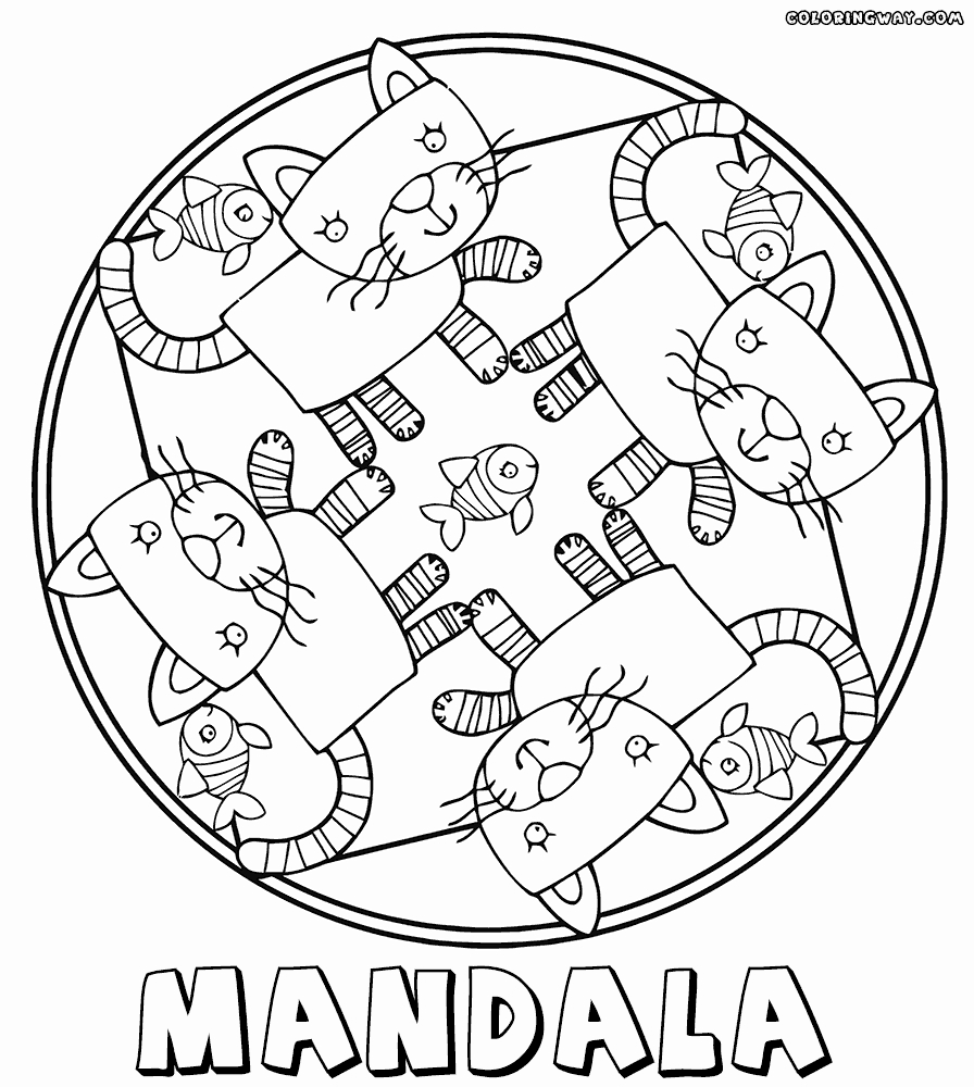 896x1000 Unique Cat Mandala Coloring Pages Collection Printable Coloring