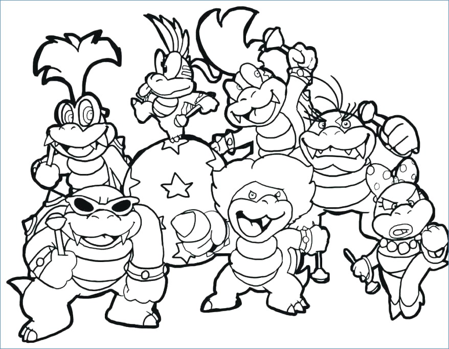 878x682 Super Mario Coloring Pages For Kids Printable