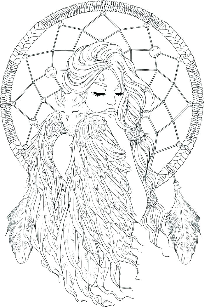 700x1050 Dreamcatcher Coloring Pages Native Coloring Pages A Dream Catcher