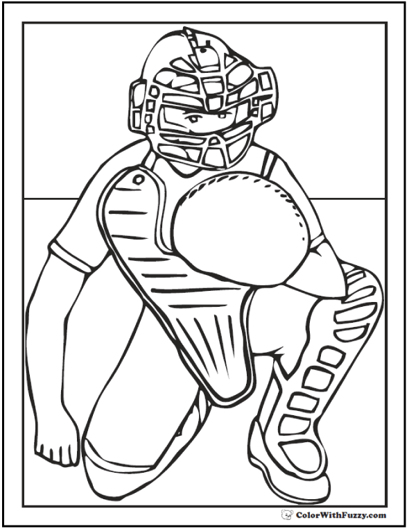 590x762 Baseball Coloring Pages Customize And Print Pdf