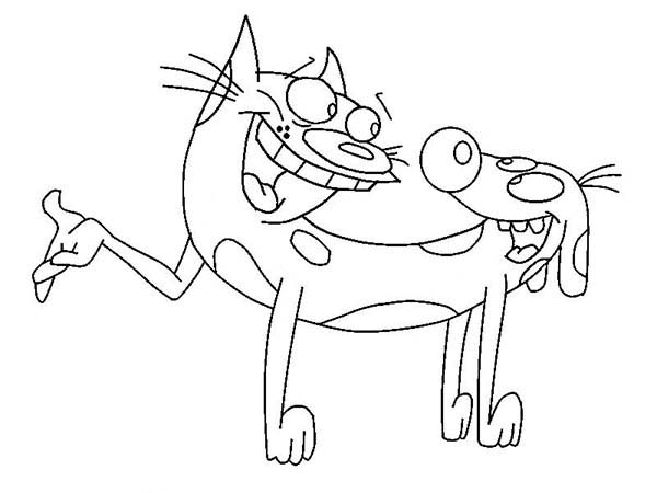 600x450 Catdog Outline Coloring Pages Best Place To Color