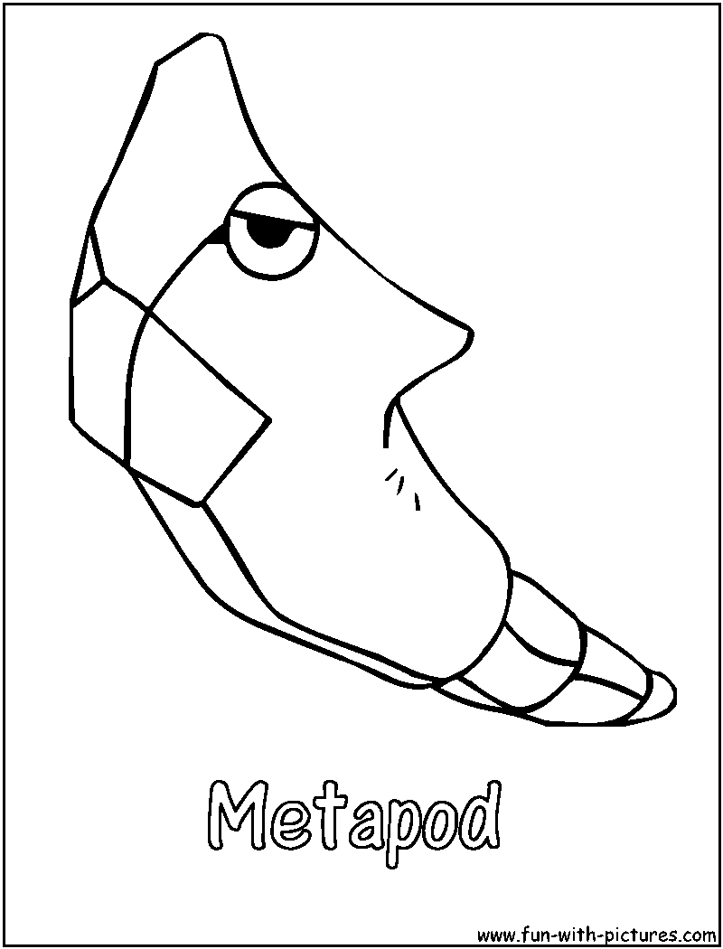 800x1050 Metapod Coloring Page