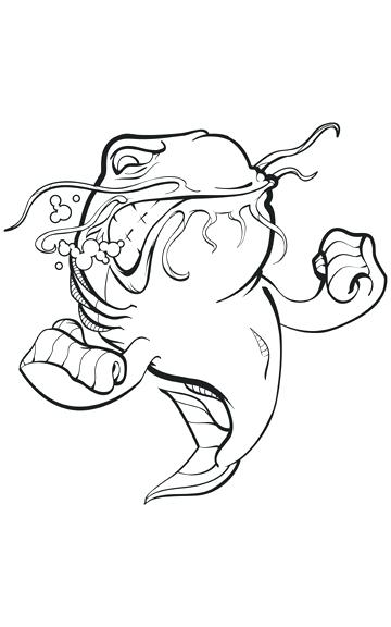 360x576 Catfish Coloring Page