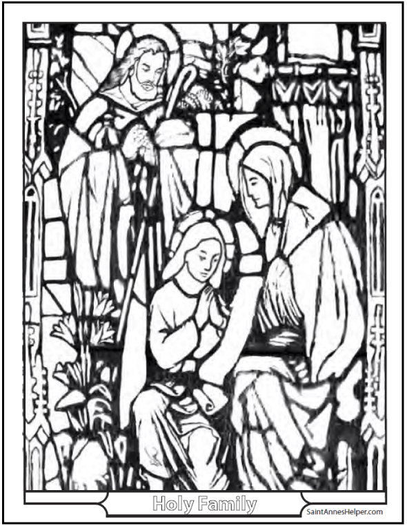 590x762 Coloring Pages Christmas Holy Family