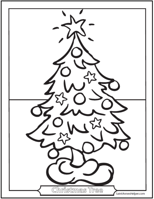 590x762 Christmas Tree Coloring Pages