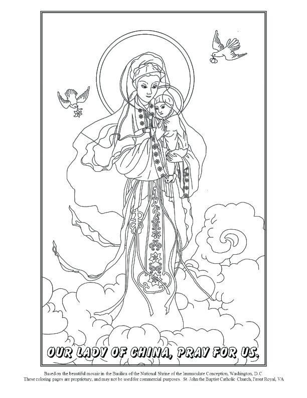 612x792 Catholic Coloring Pages Of Mary Coloring Book Football As Well As