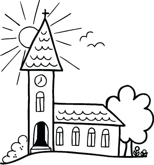 513x550 Church Coloring Pages Church Coloring Page Seven Sacraments