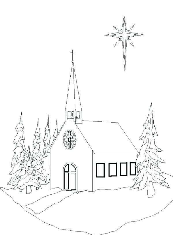 600x815 Ideas Church Coloring Pages For Church Coloring Pages In Winter