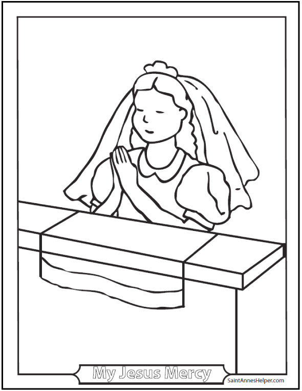 590x762 Remarkable Catholic Coloring Pages For Line Drawings With Color