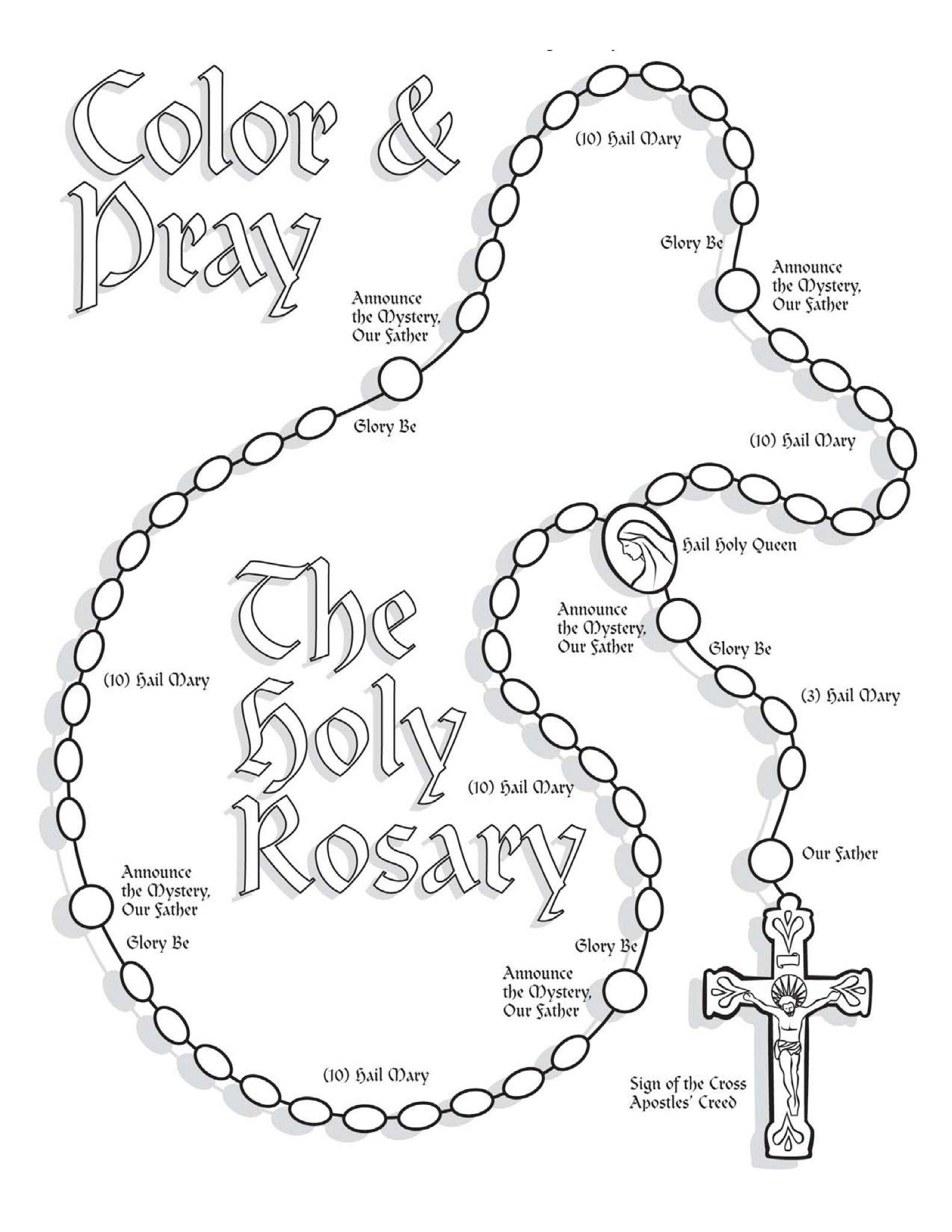 1581x2046 Coloring Rosary Coloring Page