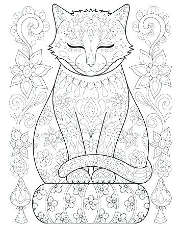 357x441 Cat Coloring Pages Fordults Big Cat Coloring Pages Face