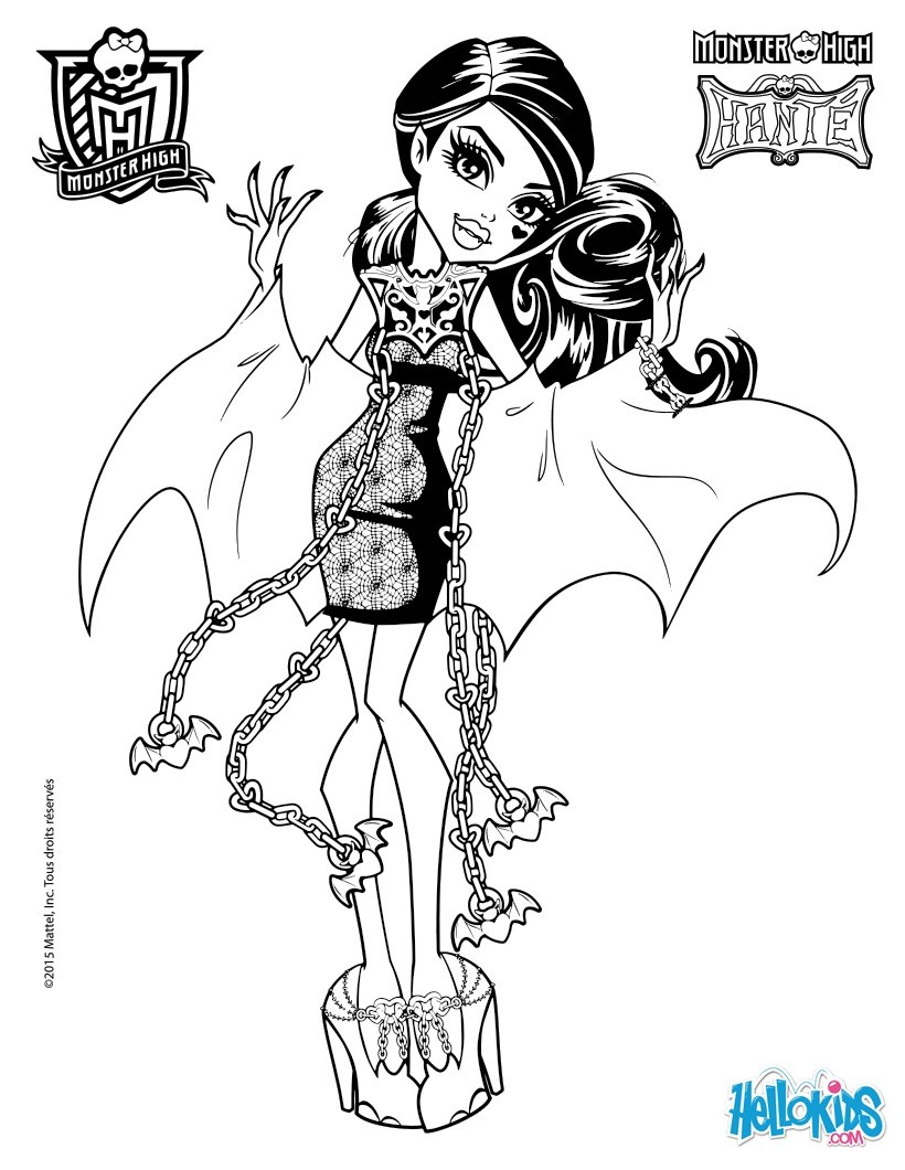820x1060 Free Printable Monster High Coloring Pages For Kids Throughout Pdf