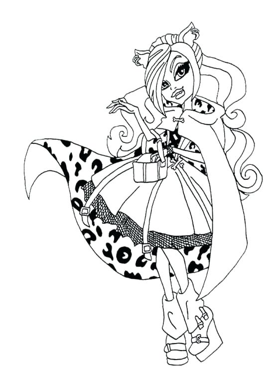 550x765 Monster High Catty Noir Coloring Pages Coloring Monster High Catty