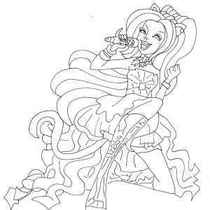 300x300 Monster High Scarrier Reef Coloring Pages Fresh Free Printable