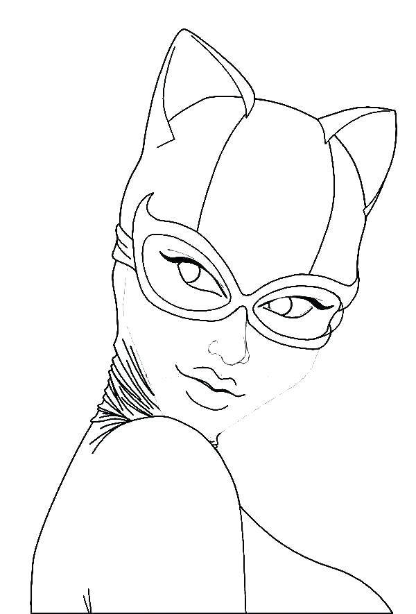 600x885 Catwoman Coloring Page