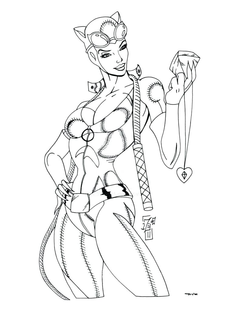 784x1020 Coloring Pages Catwoman Coloring Pages Click The Cartoon