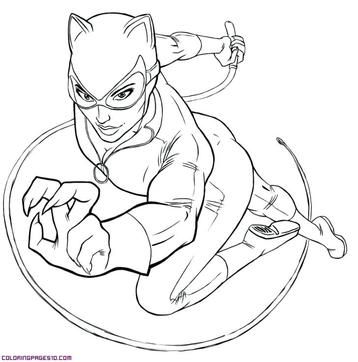 728x735 Big Catwoman Coloring Pages Medium Size Of Wit