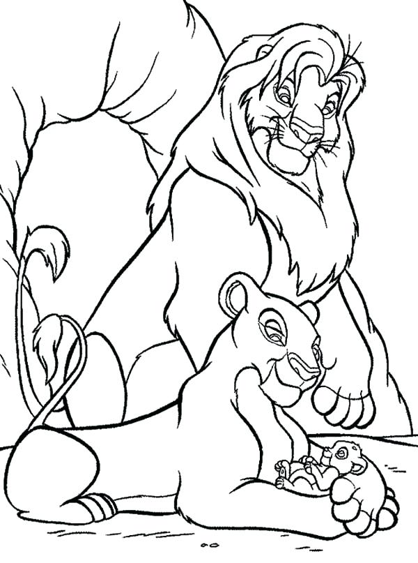 600x807 Lion King Coloring Pages Simba And Nala Bear In Cave Page Pictures