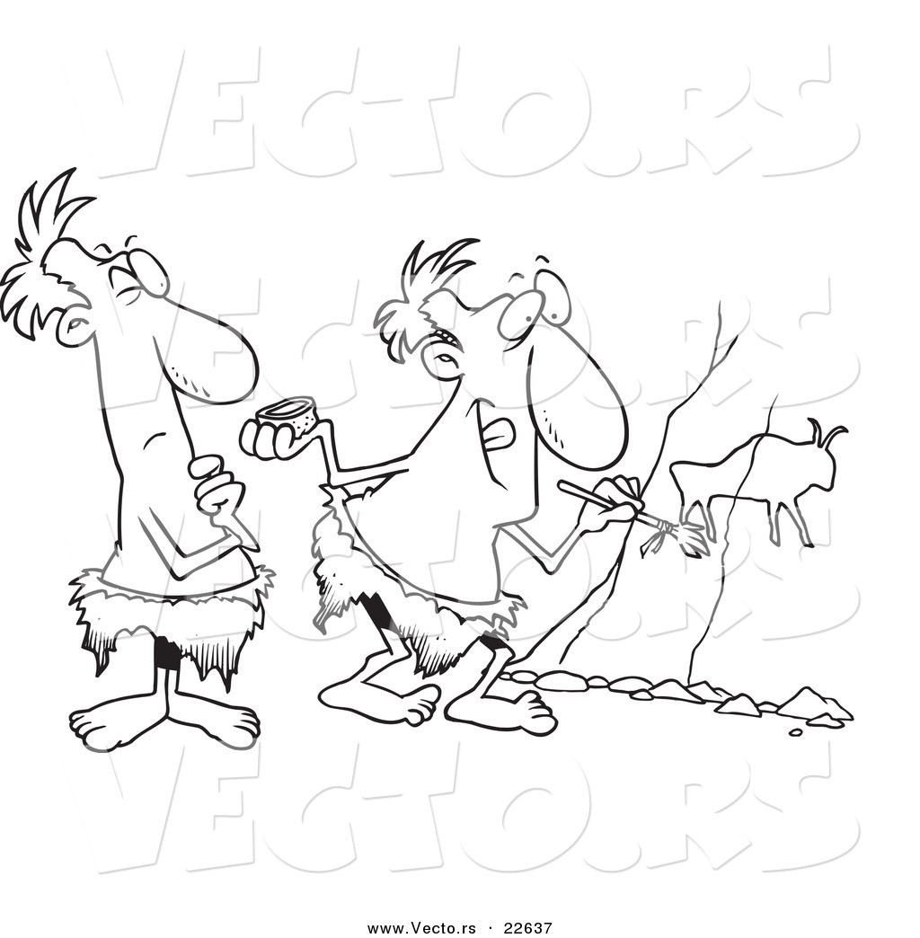 1024x1044 Vector Of A Cartoon Caveman Critic