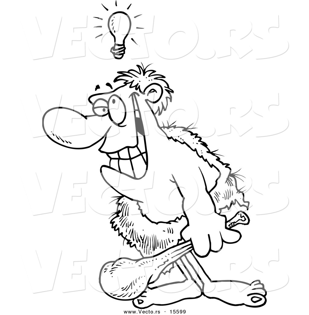 1024x1044 Vector Of A Cartoon Creative Caveman