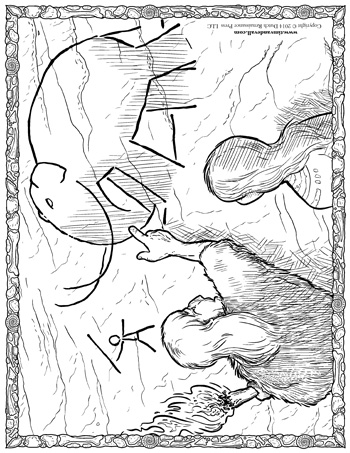 350x453 Cave Man Coloring Page