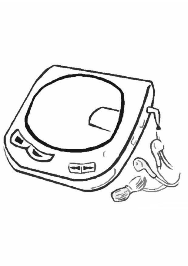 620x875 Coloring Page Cd Player