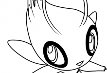 220x150 Lovely Pokemon Coloring Pages Celebi