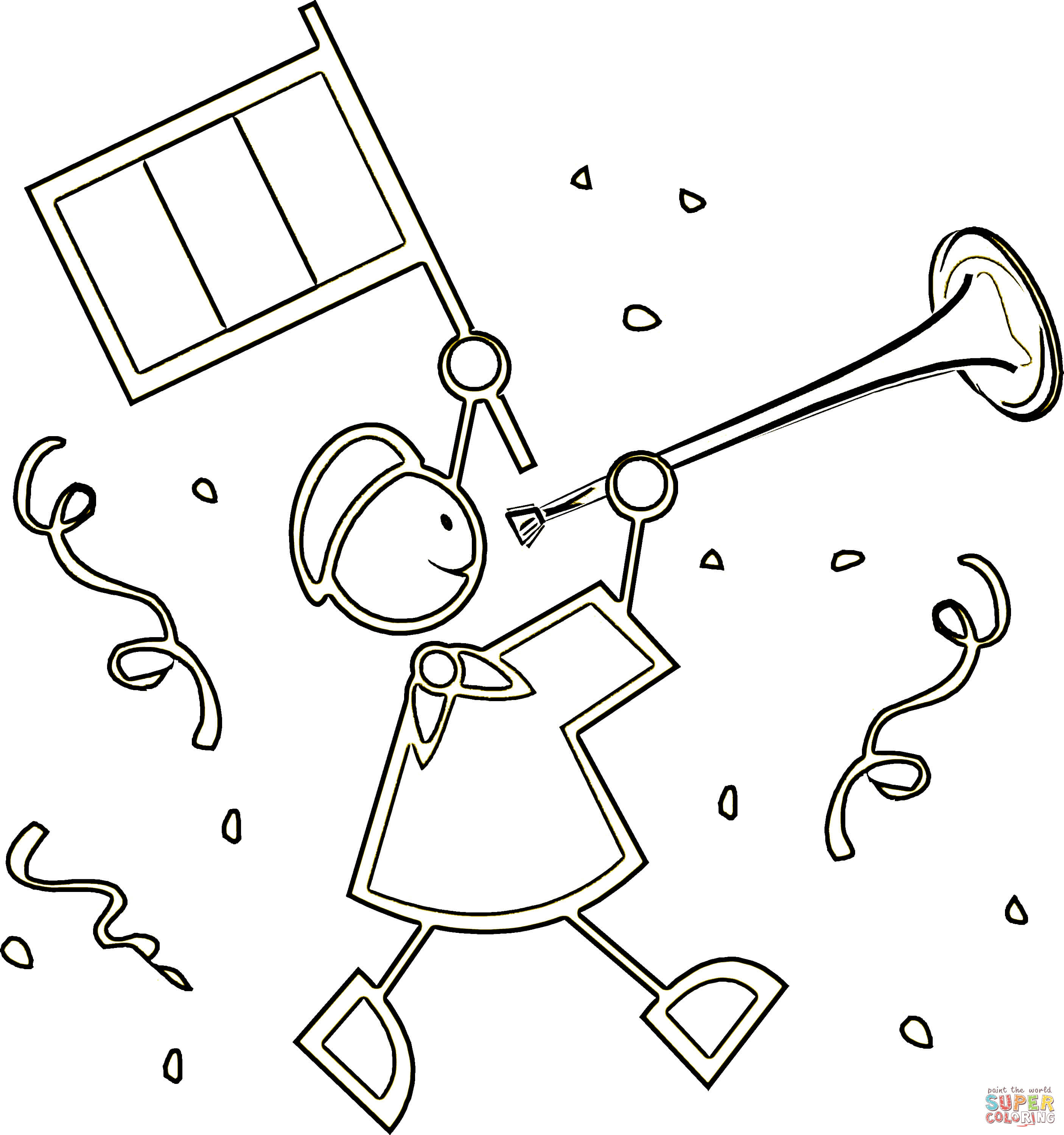 2812x2998 French Celebration Coloring Page Within