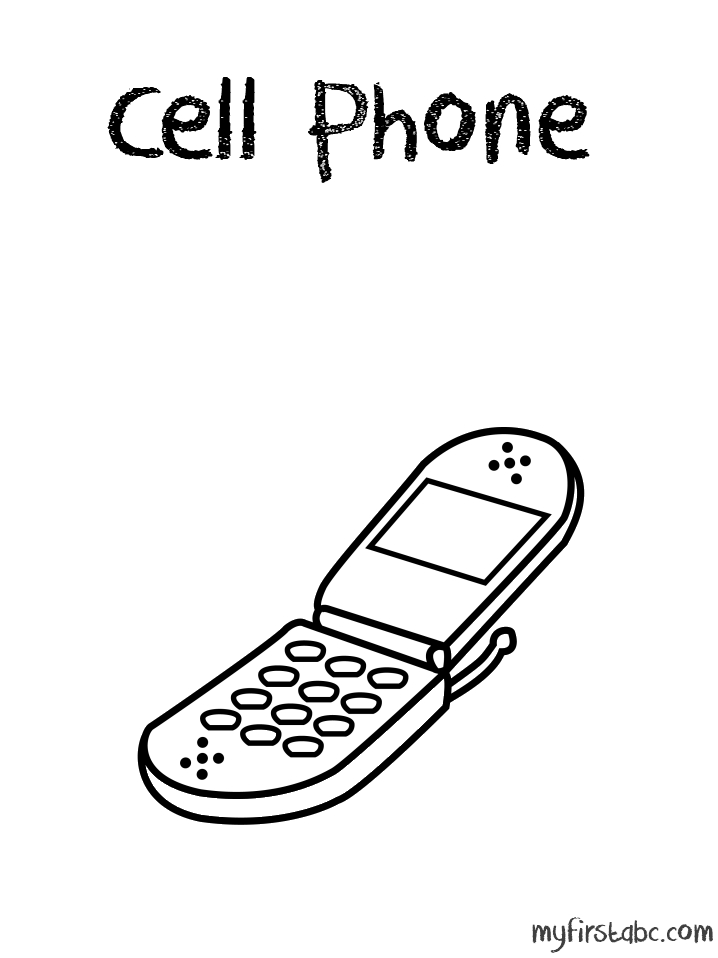 Cell Phone Coloring Page at GetDrawings.com | Free for personal use