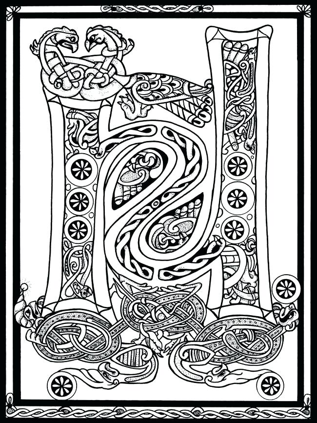 650x867 Celtic Coloring Pages Top Coloring Pages For Adults Celtic