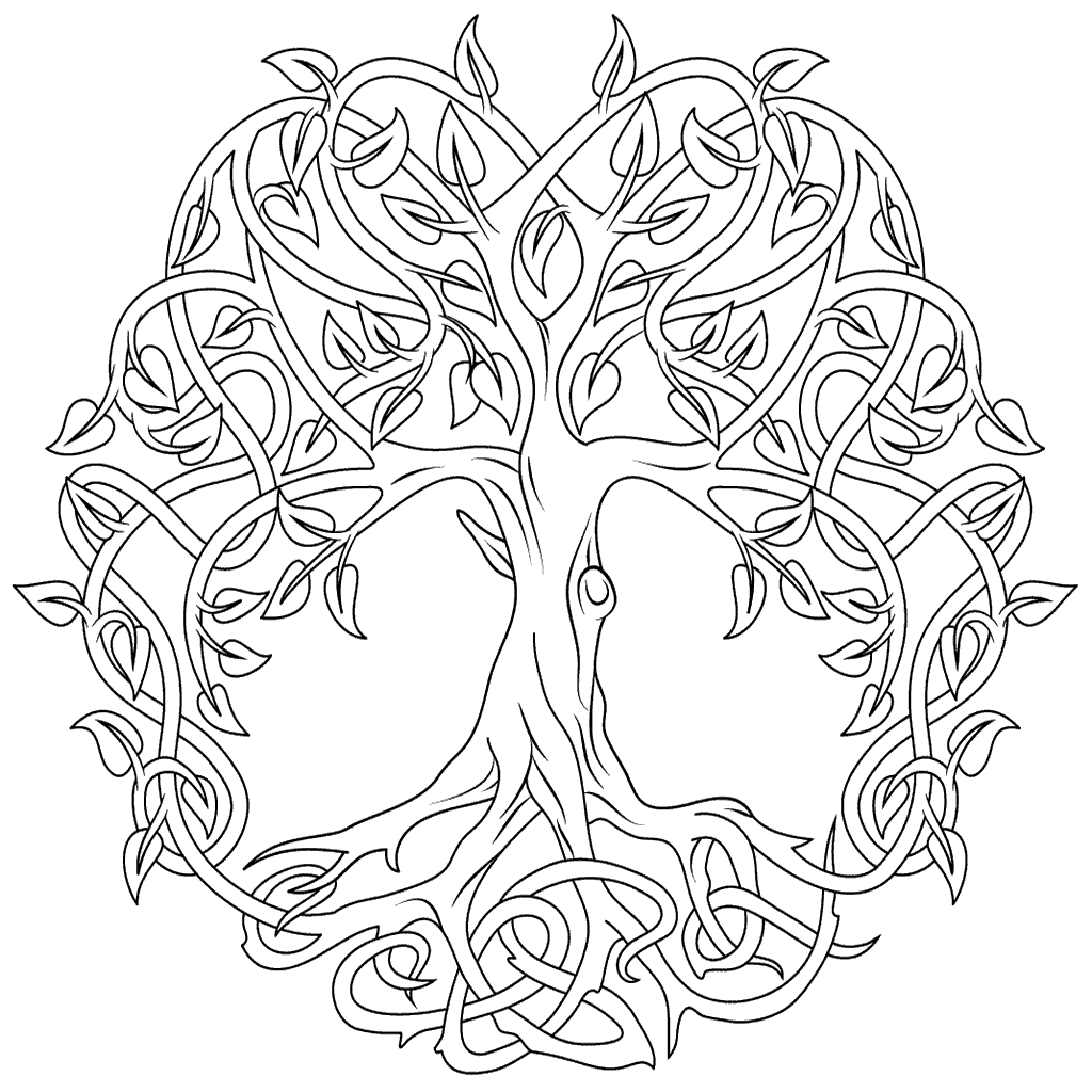 1024x1024 Celtic Mandala Coloring Pages