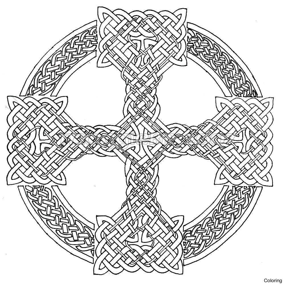1000x1000 Astonishing Celtic Shamrock Coloring Page With Pages And Knot Free