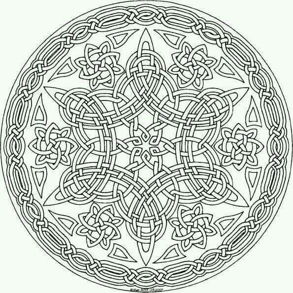 595x595 Celtic Mandala Coloring Pages Celtic Mandala
