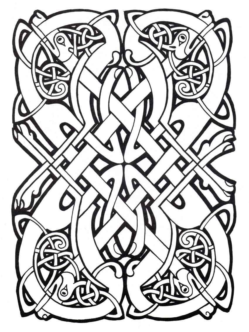 850x1131 Amazing Celtic Art Coloring Pages For Adults Justcolor Image